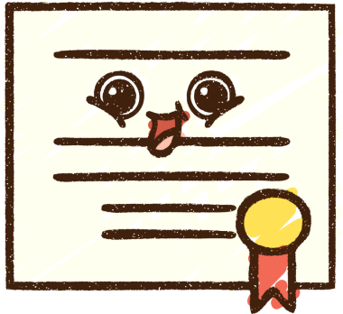 Bir insan tarafından çizilmiş Resmi Sertifika Tebeşiri