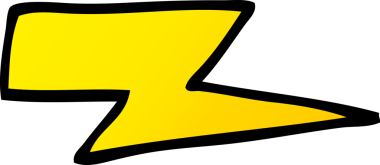 Bir insan tarafından çizilmiş karalama yıldırımı.