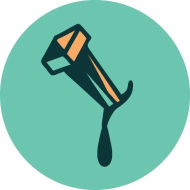 Bir insan tarafından çizilmiş demir çivinin ikonik dövme şekli