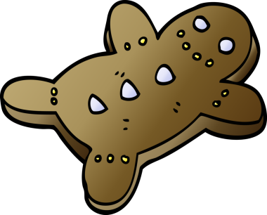 Bir insan tarafından çizilmiş zencefilli kurabiye adam.