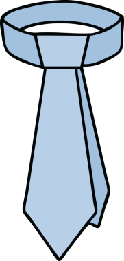 Bir insan tarafından çizilmiş garip bir karikatür boyun bağı.