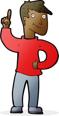 Bir insan tarafından çizilmiş harika bir fikri olan çizgi film adamı.