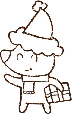 Bir insan tarafından çizilmiş Noel Ayısı Kömürü