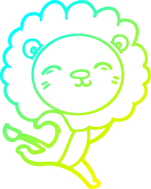 Bir insan tarafından çizilmiş karikatür aslanı çizimi.