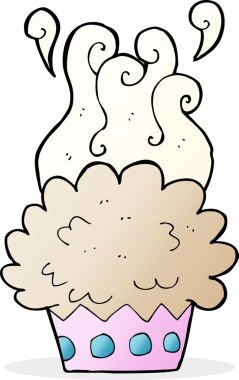 Bir insan tarafından çizilmiş çizgi film pastası.