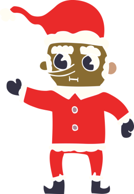 Bir insan tarafından çizilmiş noel elfi.