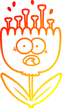 Bir insan tarafından çizilmiş bir karikatürün sıcak eğimli çizimi