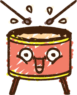 Bir insan tarafından çizilen Davul Tebeşiri Vurma