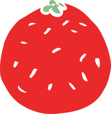 Bir insan tarafından çizilmiş karalama domatesi.