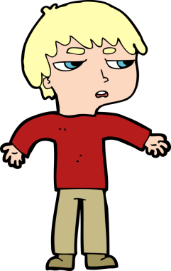 Bir insan tarafından çizilmiş rahatsız bir çocuk.