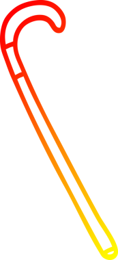 Bir insan tarafından çizilen çizgi film sopasının sıcak eğimli çizimi