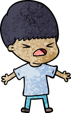 Çizgi film bir insan tarafından çizilmiş stresli adam