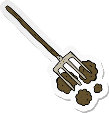 Bir insan tarafından çizilmiş bir çizgi film tırmığı çıkartması.