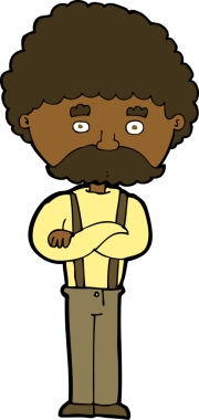 Bir insan tarafından çizilmiş yaşlı adam çizgi filmi.