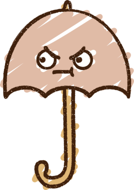 Bir insan tarafından çizilen Şemsiye Tebeşiri