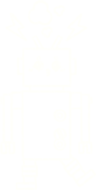 Bir insan tarafından çizilen Çılgın Robot Tebeşiri