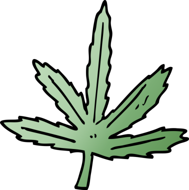bir insan tarafından çizilmiş marihuana yaprağı karalaması