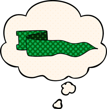 Çizgi roman tarzında bir insan tarafından çizilmiş düşünce baloncuklu çizgi film afişi.