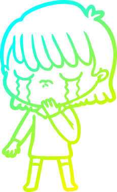 Bir insan tarafından çizilmiş ağlayan bir karikatür çizimi.