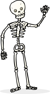 Bir insan tarafından çizilmiş bir iskelet dalgası.