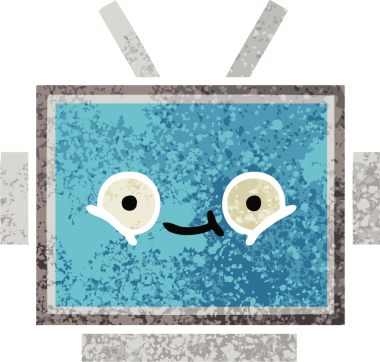 Bir insan tarafından çizilmiş robot kafasının retro çizim tarzı karikatürü