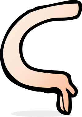 Bir insan tarafından çizilmiş çizgi film kolu