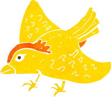 Bir insan tarafından çizilmiş bahçe kuşu.