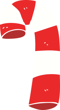 Bir insan tarafından çizilmiş düz renkli şeker çizimi