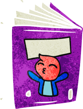 Bir insan tarafından çizilmiş eski bir derginin karalamaları.