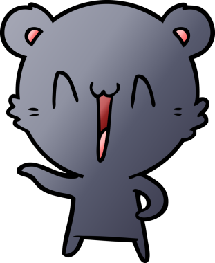 Bir insan tarafından çizilmiş bir çizgi film karakteri.