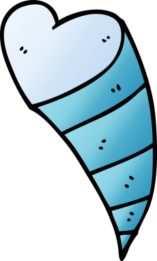 Bir insan tarafından çizilmiş karikatür kalp dekoratif elementi.