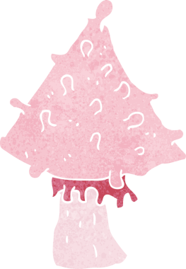 bir insan tarafından çizilmiş mantar mantarı