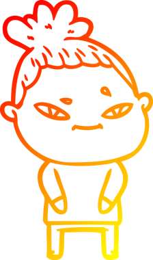 Bir insan tarafından çizilmiş bir karikatür kadın çizimi