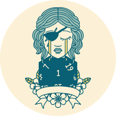 Retro Dövme Tarzı Ağlayan İnsan Haydut Doğal bir rulo bir insan tarafından çizilmiş