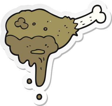 Bir insan tarafından çizilmiş bir karikatür etiydi.