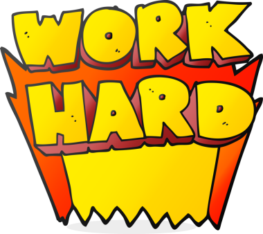 Bir insan tarafından çizilmiş serbest çizim, sıkı çalışma sembolü.