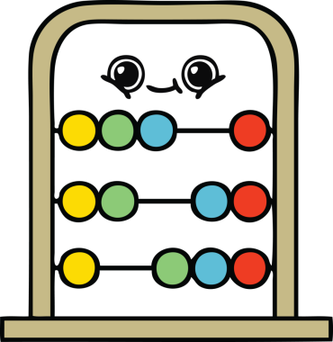 Bir insan tarafından çizilmiş abaküs karikatürü.