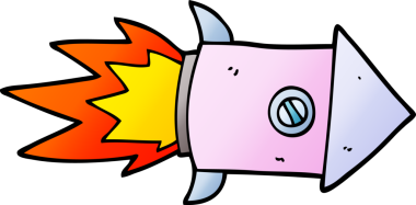 bir insan tarafından çizilmiş karalama uzay roketi