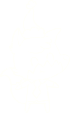 Bir insan tarafından çizilen Noel Köpeği Tebeşiri