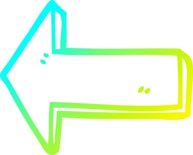 Bir insan tarafından çizilmiş bir çizgi filmin soğuk eğimli çizimi.