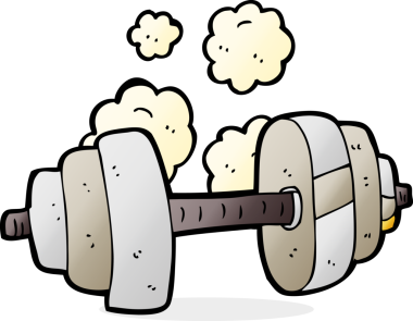 bir insan tarafından çizilmiş bir dambıl.