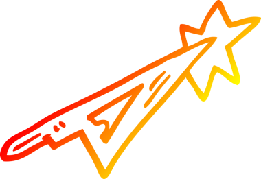 Bir insan tarafından çizilmiş bir neşterin sıcak çizgi çizimi.