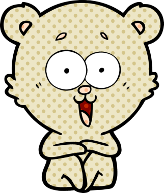 Bir insan tarafından çizilmiş bir çizgi film karakteri.