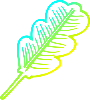 Bir insan tarafından çizilmiş bir çizgi filmin soğuk gradyan çizimi