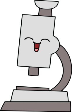 Bir insan tarafından çizilmiş güzel bir mikroskop çizimi.