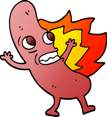 vektör gradyan çizim karikatürü bir insan tarafından çizilmiş.