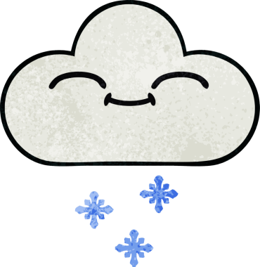 Bir insan tarafından çizilmiş bir kar bulutunun retro grunge dokusu