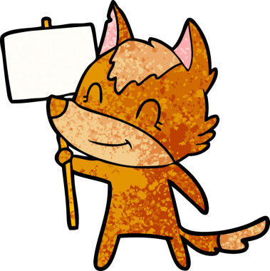 Bir insan tarafından çizilmiş protestolu çizgi film karakteri.