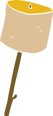 Çizgi film karalamaları bir insan tarafından çizilmiş kızarmış şekerlemeler.