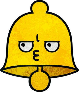 Bir insan tarafından çizilmiş eski grunge desenli bir çan.